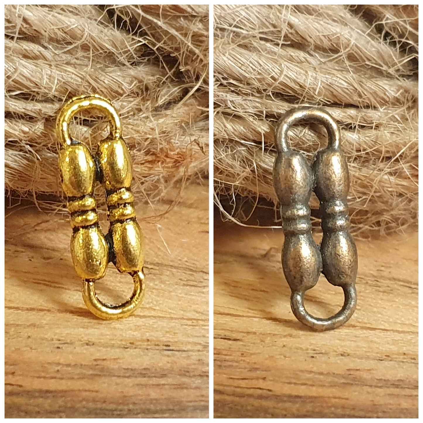 4 Schmuckverbinder Ethno, 17mm, mit Antik Finish, Ohrringe, Ohrschmuck, Armschmuck, Ketten