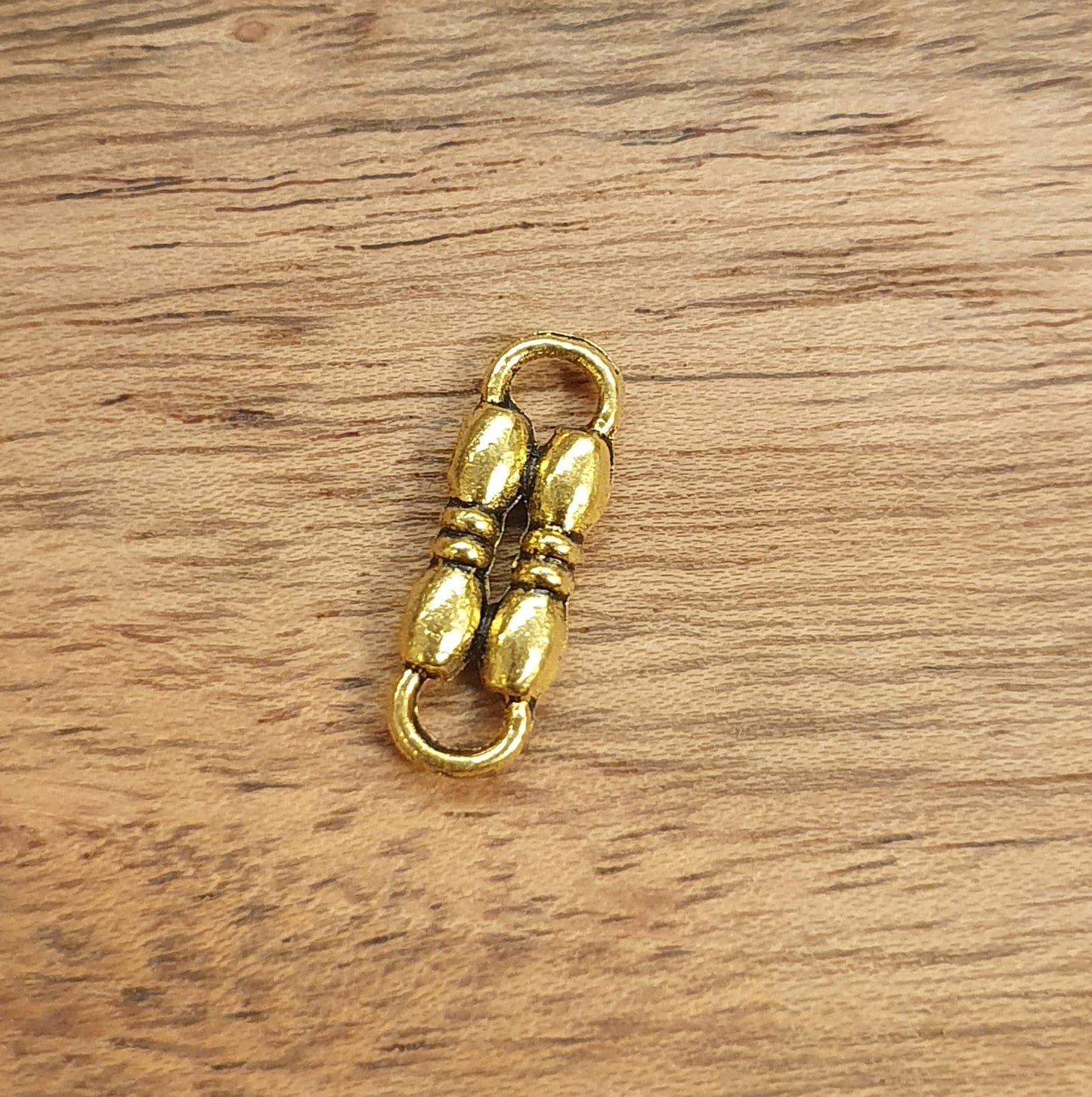 4 Schmuckverbinder Ethno, 17mm, mit Antik Finish, Ohrringe, Ohrschmuck, Armschmuck, Ketten, antik gold