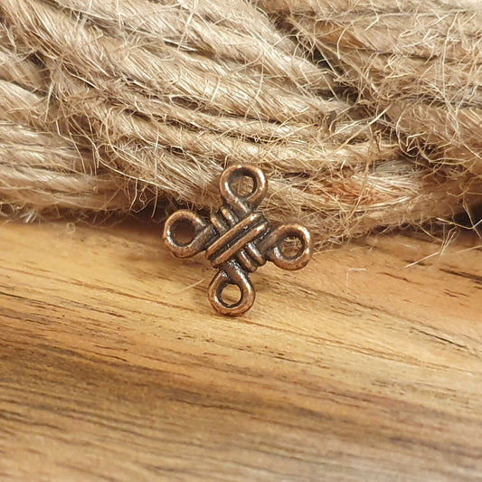 4 Multiverbinder, 12mm, 4 Ösen, antik Kupferfarbig, Ohrringe, Ohrschmuck, Ketten