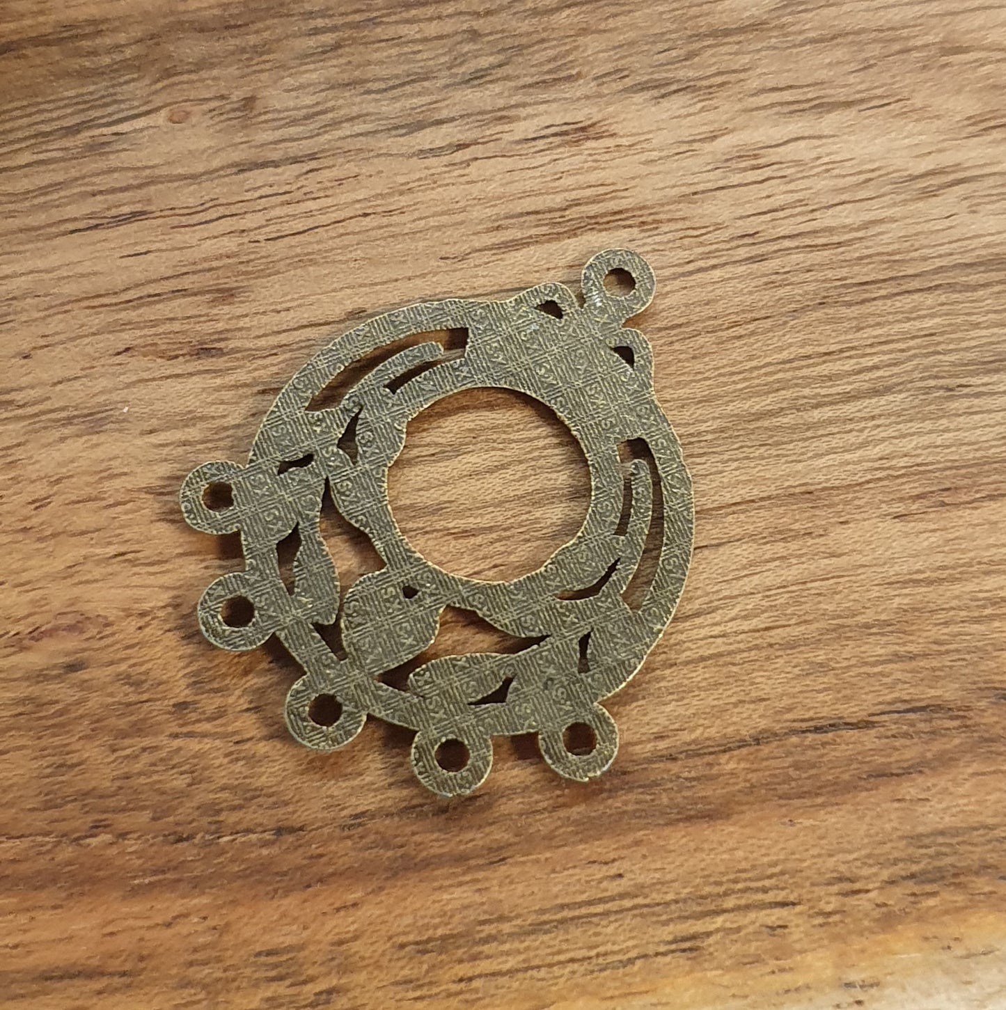 2 Multi-Verbinder mit 5 Ösen in antik bronzefarbig, 35mm