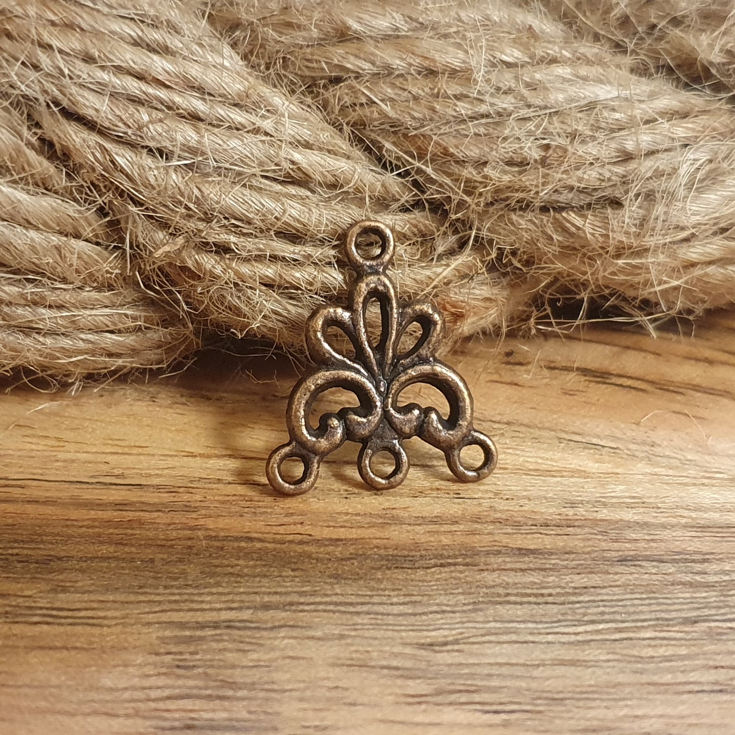 2 Multi-Verbinder Ornamentdesign, in antik kupferfarbig, 19mm