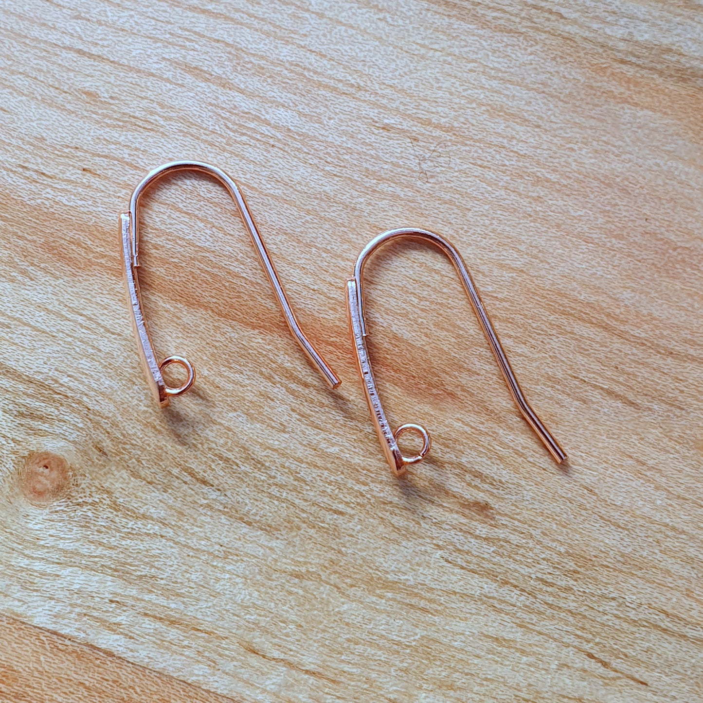 1 Paar Edelstahl Design Ohrhaken, verschiedene Farben, 22mm, rosegold