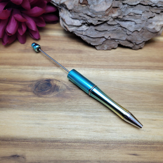 Kugelschreiber zum selbst verzieren mit Perlen, verschiedene metallic Farben Ombre