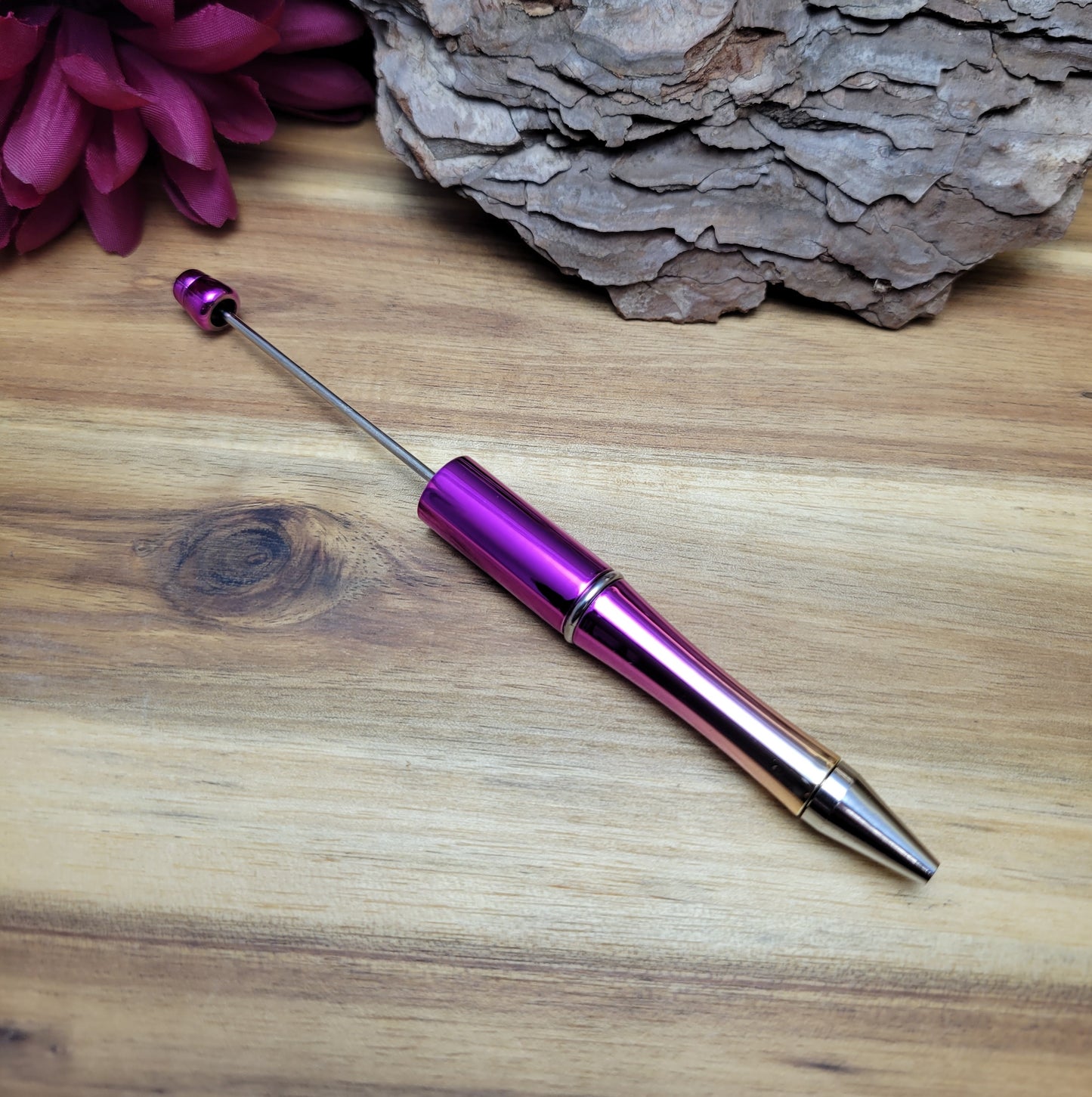 Kugelschreiber zum selbst verzieren mit Perlen, verschiedene metallic Farben Ombre
