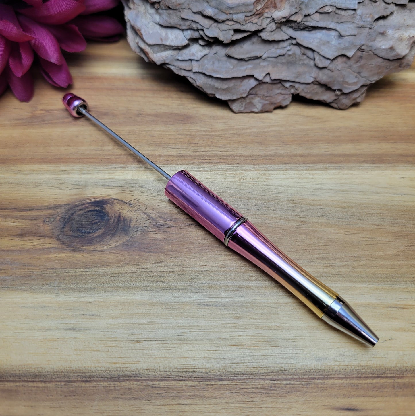 Kugelschreiber zum selbst verzieren mit Perlen, verschiedene metallic Farben Ombre