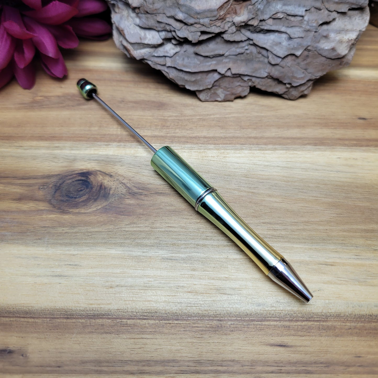 Kugelschreiber zum selbst verzieren mit Perlen, verschiedene metallic Farben Ombre