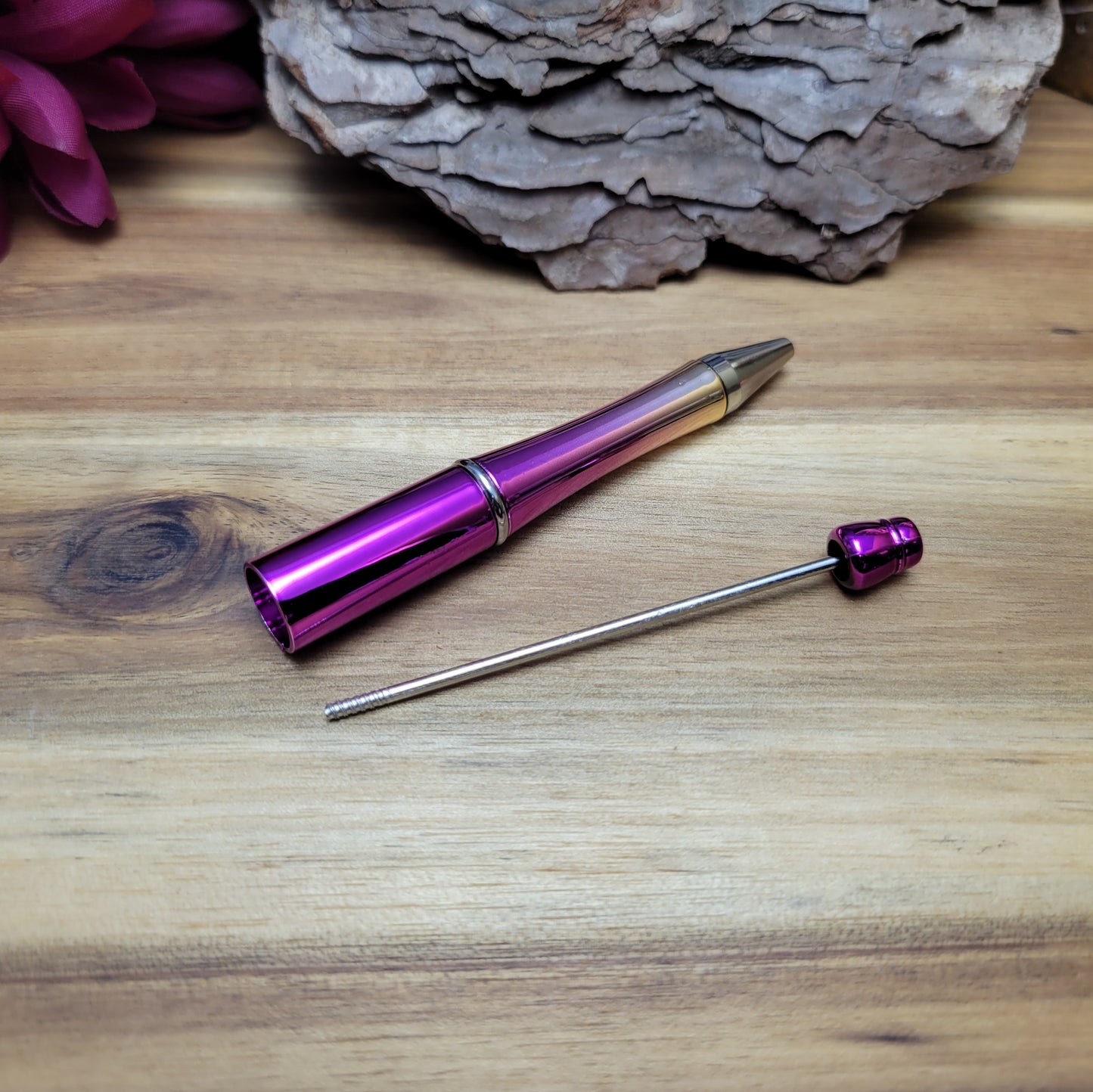 Kugelschreiber zum selbst verzieren mit Perlen, verschiedene metallic Farben Ombre