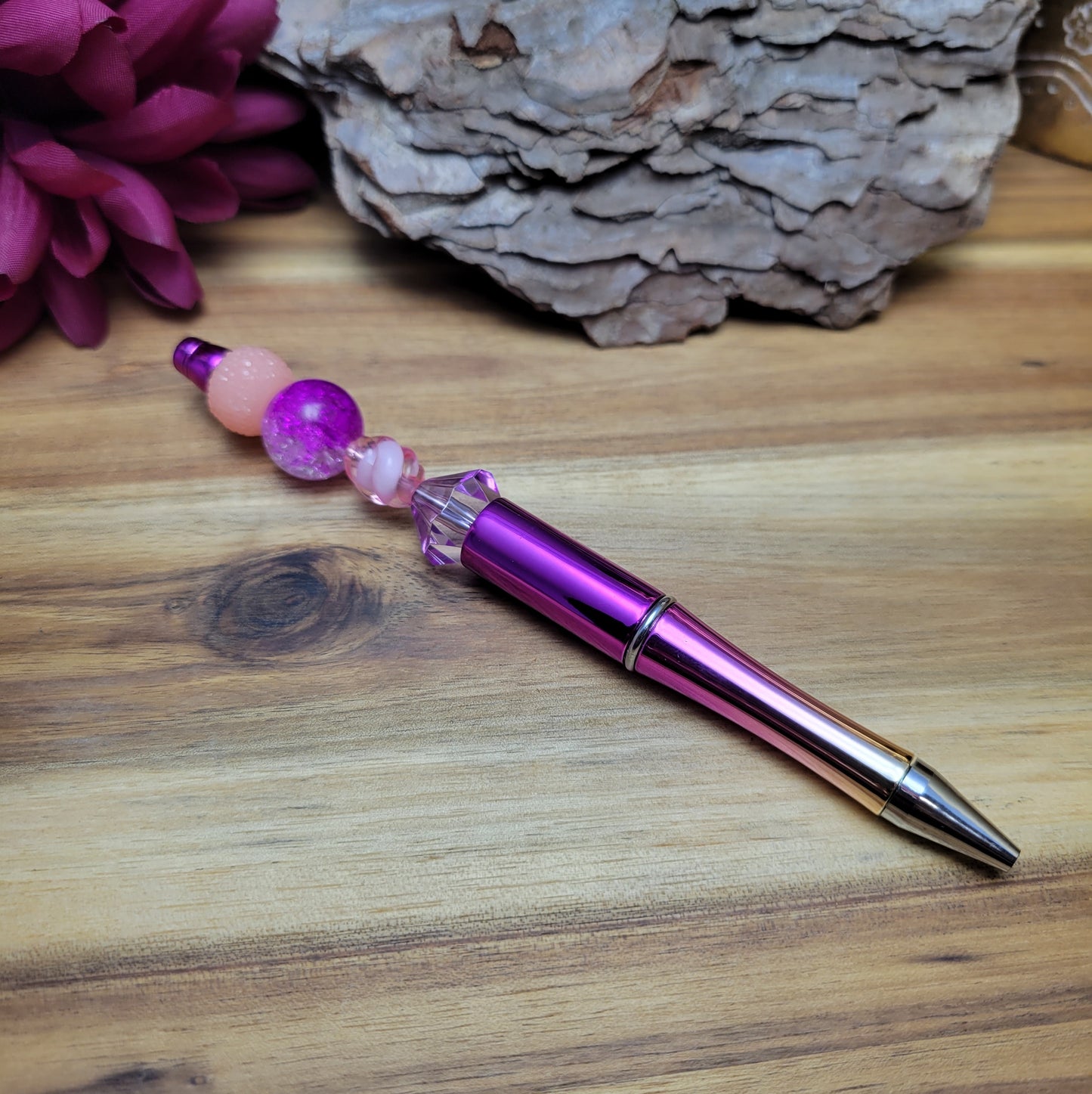 Kugelschreiber zum selbst verzieren mit Perlen, verschiedene metallic Farben Ombre