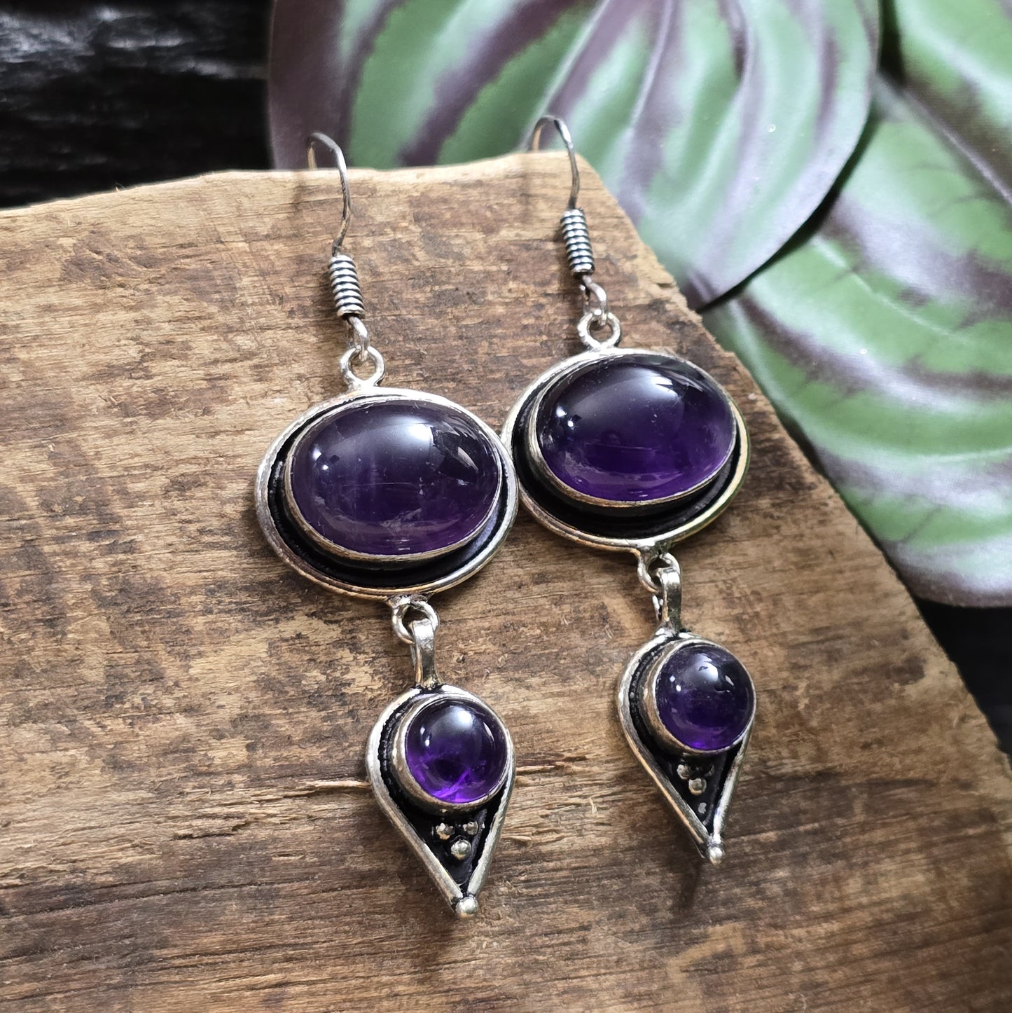 Ohrhänger mit Amthyst, .925 Sterling Silber