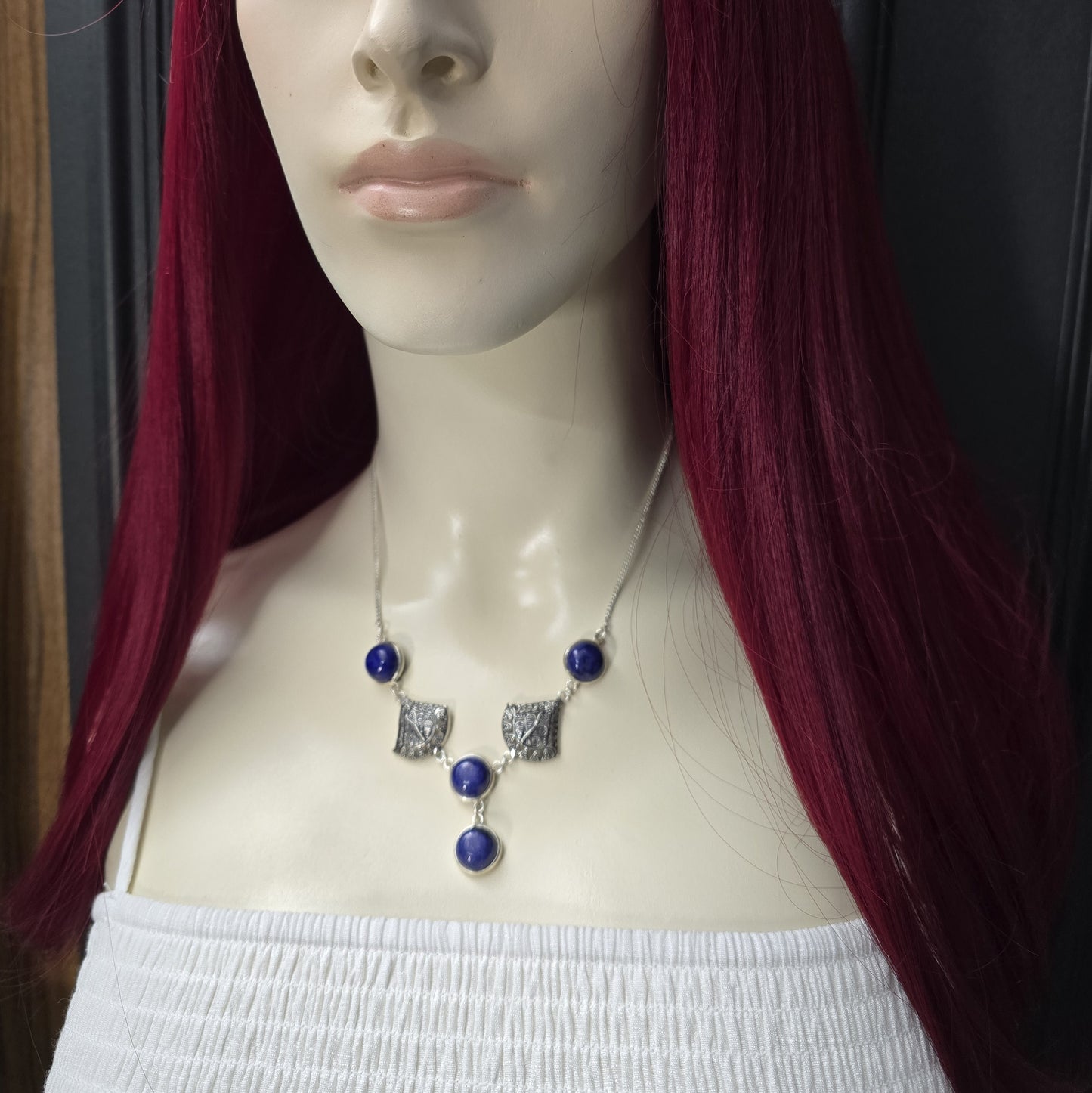 Edle .925 Silberkette mit Lapis Lazuli & stilvollem Hakenverschluss – Zeitlos & elegant