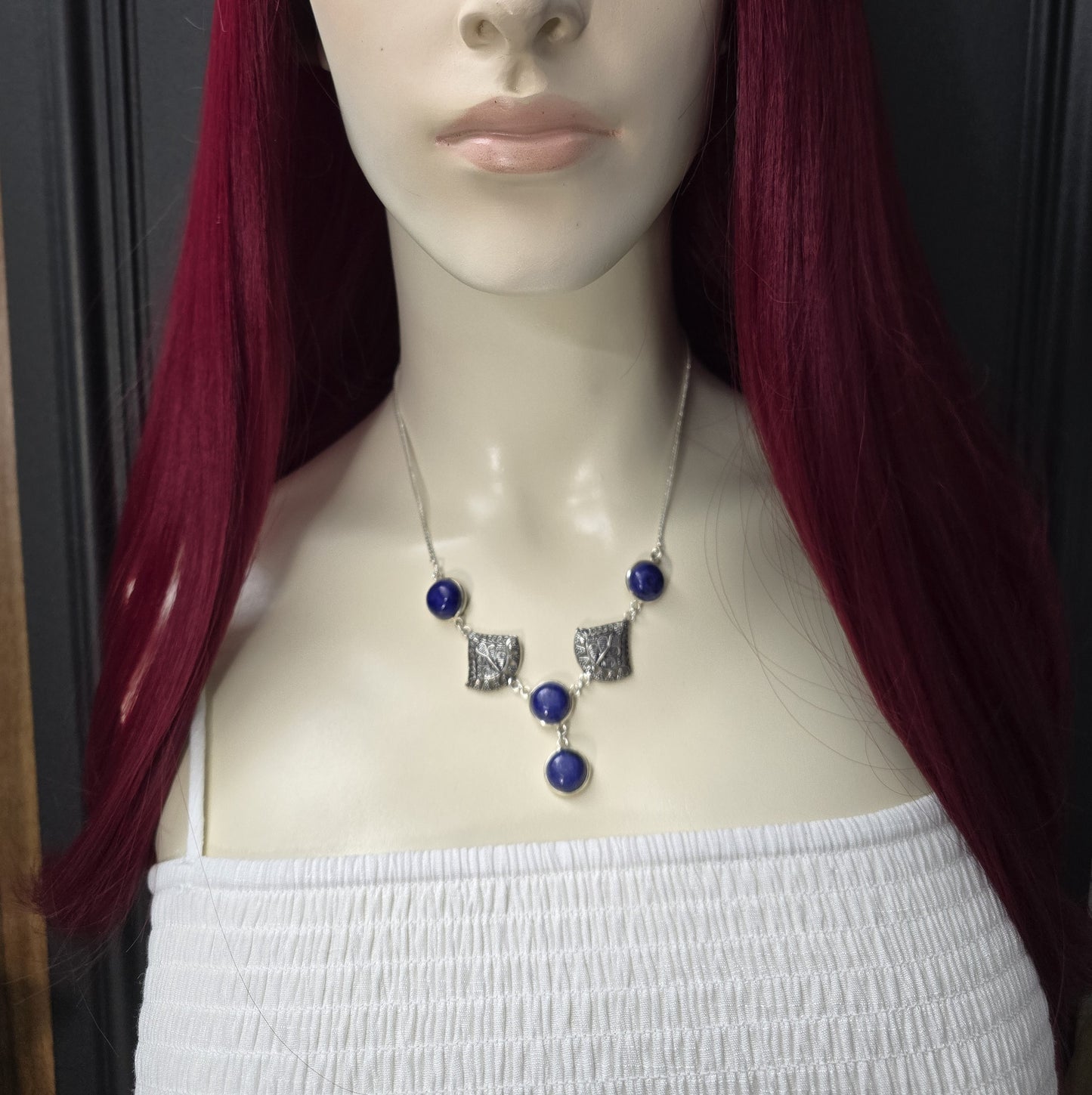 Edle .925 Silberkette mit Lapis Lazuli & stilvollem Hakenverschluss – Zeitlos & elegant