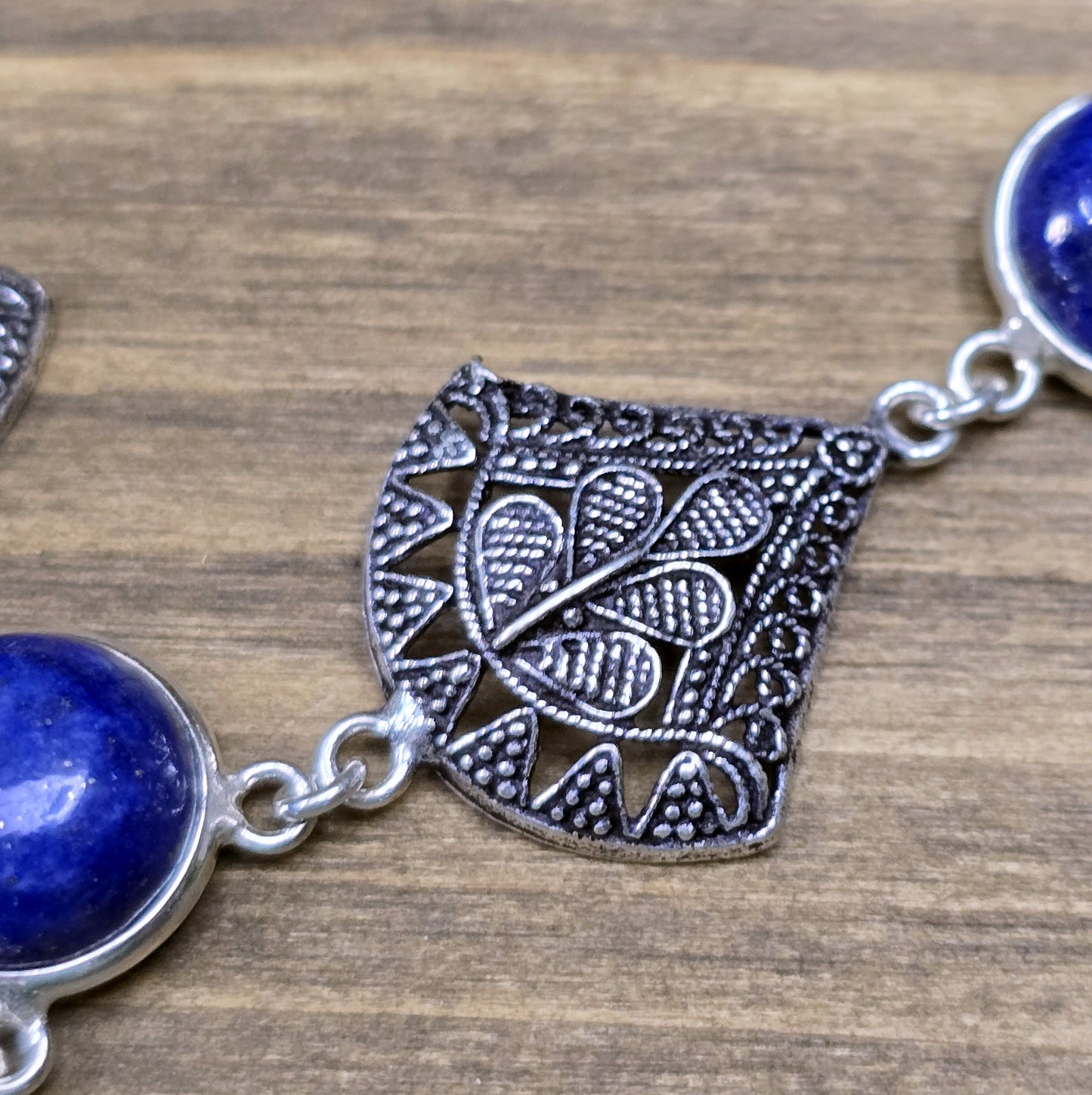 Edle .925 Silberkette mit Lapis Lazuli & stilvollem Hakenverschluss – Zeitlos & elegant