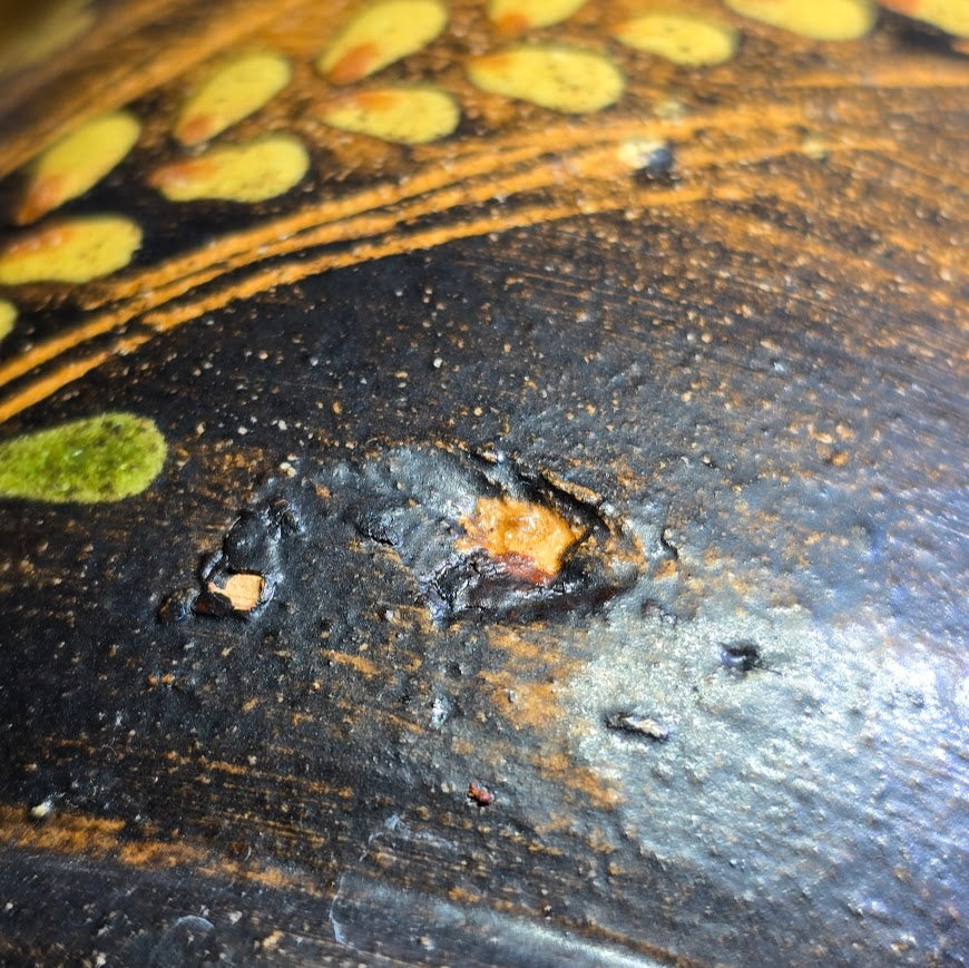 Vintage Keramikkrug mit Weizenähren – Handarbeit aus den 70er Jahren – rustikale Deko