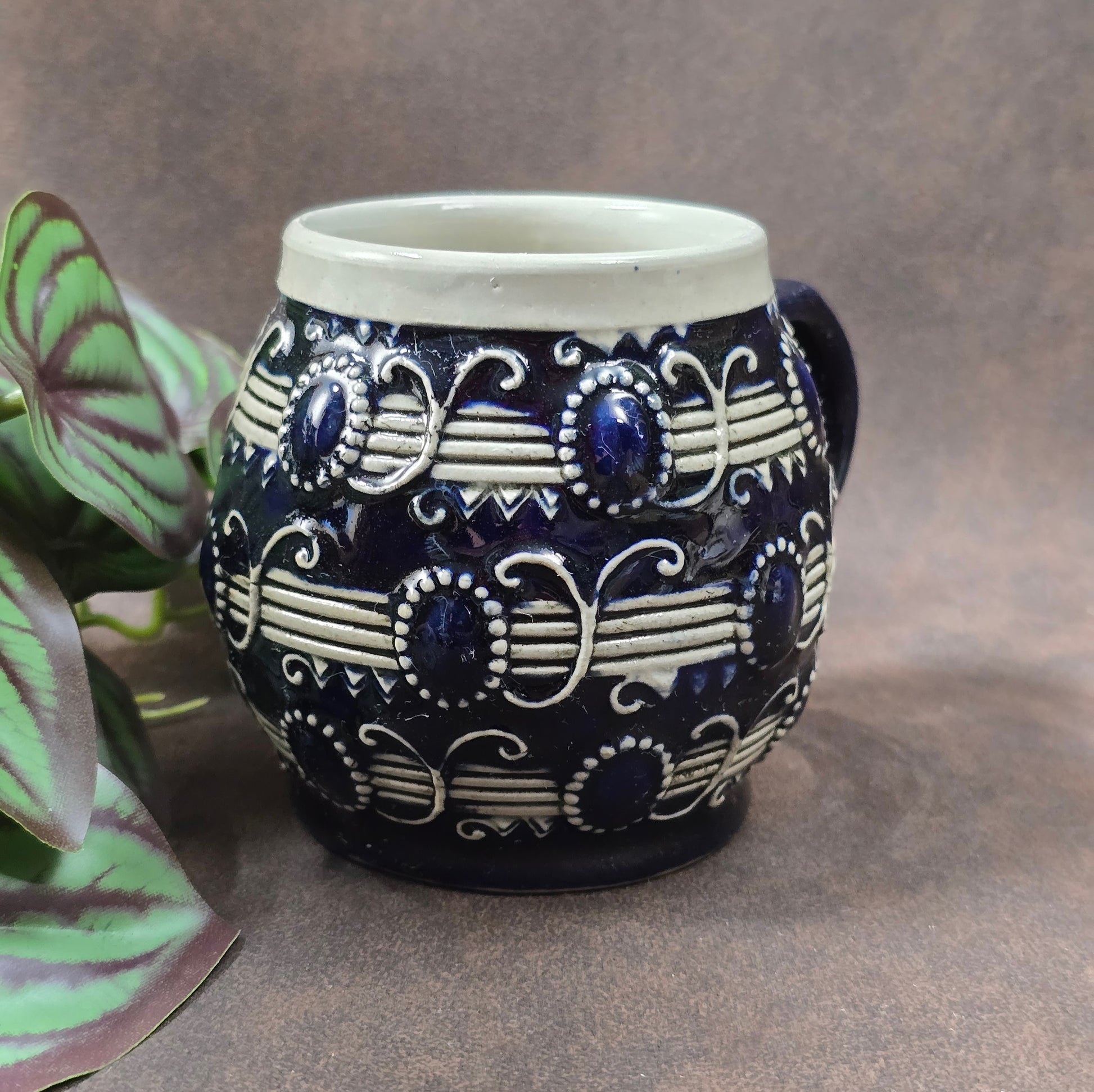 Authentischer Vintage Bierkrug 0,25 L von Merkelbach, Modell 3804. Westerwälder Keramik der 30er im Art Deco Stil – perfekt für Sammler & Deko.