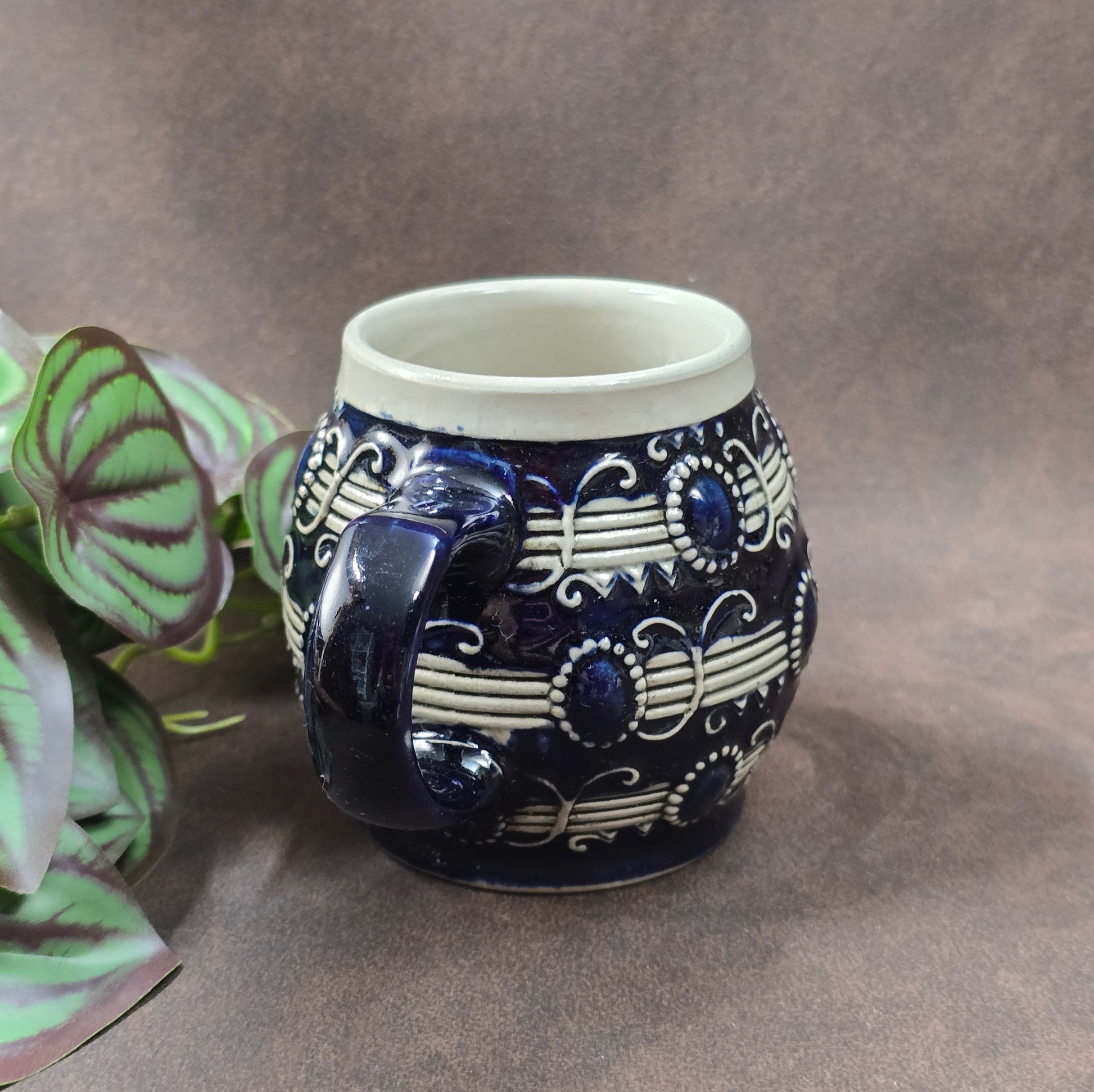 Authentischer Vintage Bierkrug 0,25 L von Merkelbach, Modell 3804. Westerwälder Keramik der 30er im Art Deco Stil – perfekt für Sammler & Deko.