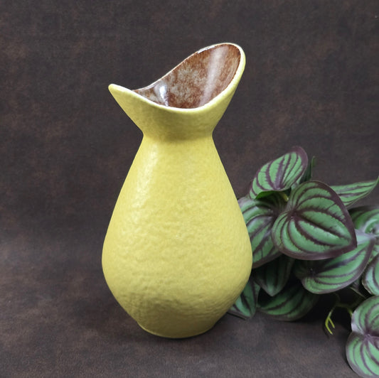 ES-Keramik Vase 1026/20 | Vintage 1960er | Fat Lava Stil Gelb-Braun | 20 cm hoch | perfekter Zustand | echtes West German Pottery Deko-Unikat.