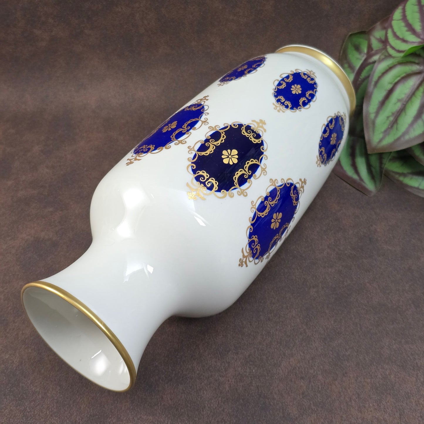Elegante Vintage-Vase von Volkstedt (1762), 50er/60er, mit Echt-Kobalt & Golddekor. Sehr guter Zustand – DDR-Porzellankunst für Sammler & Liebhaber.