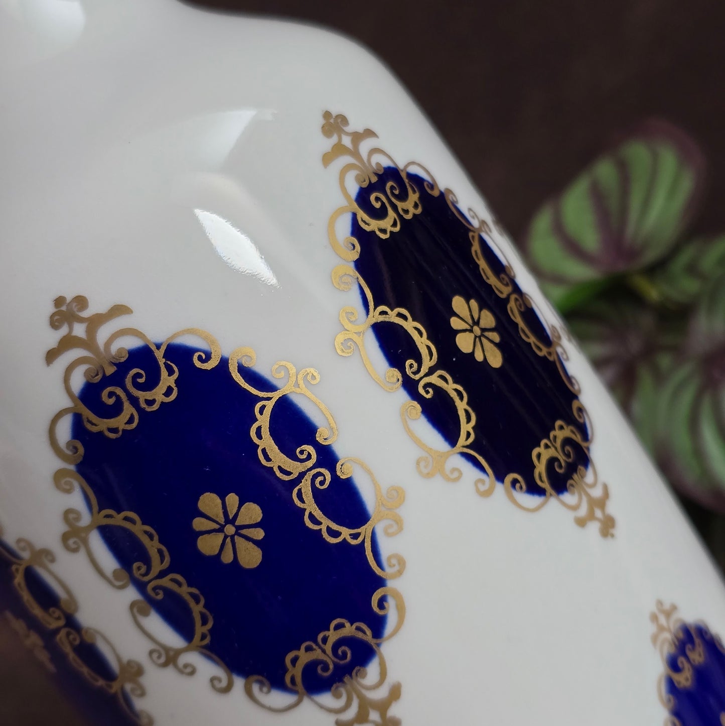 Elegante Vintage-Vase von Volkstedt (1762), 50er/60er, mit Echt-Kobalt & Golddekor. Sehr guter Zustand – DDR-Porzellankunst für Sammler & Liebhaber.