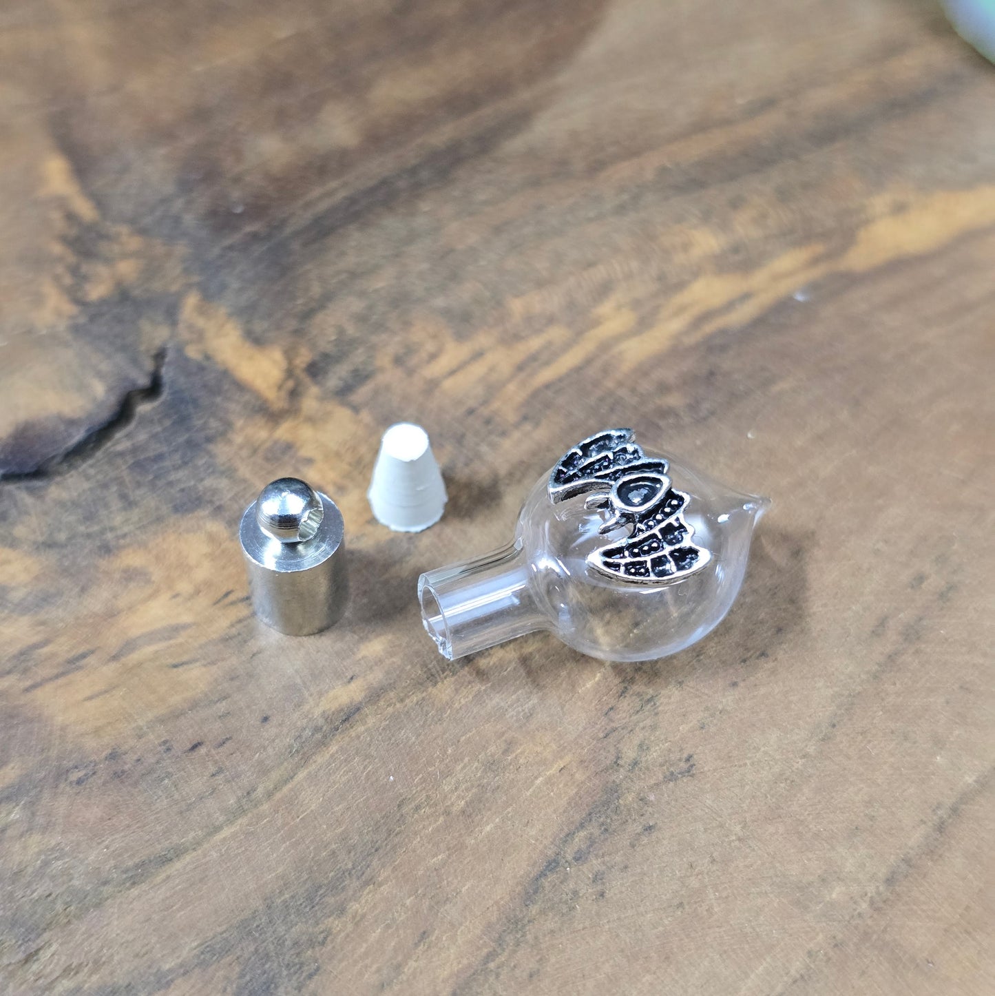 DIY Glasphiole mit Fledermaus-Motiv, befüllbarer Schmuckanhänger, 3-teiliges Set.