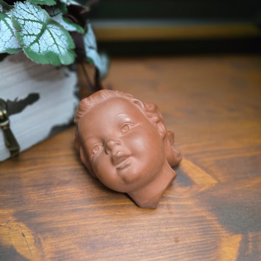 Original Goebel-Kinderkopf von 1957 – Wanddeko oder Skulptur im Midcentury-Stil. Vintage-Keramik von Keramik Weber. Charmant, dekorativ, selten.
