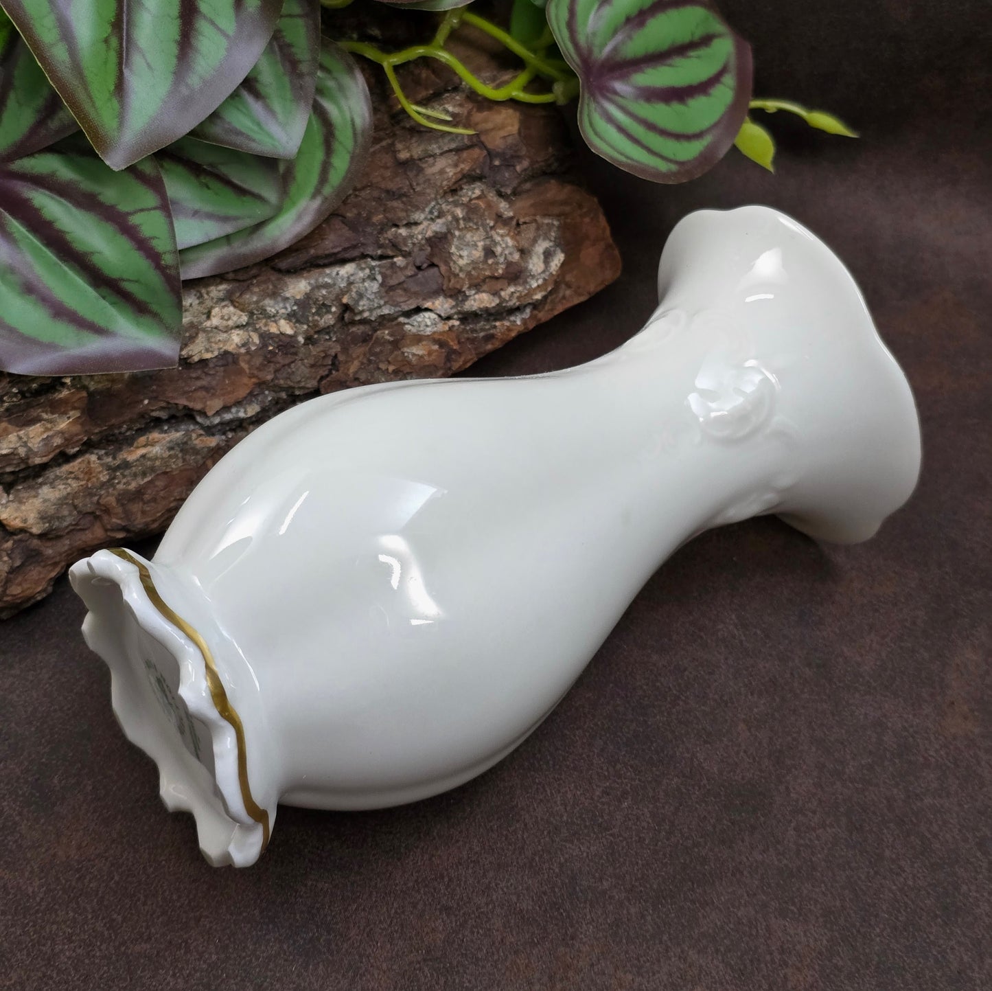 Rosenthal Vase im Rokoko-Stil (ca. 1970), Classic Rose Serie. Mit Goldrand, floralem Dekor & elegantem Fuß – ideal für stilvolle Vintage Deko.