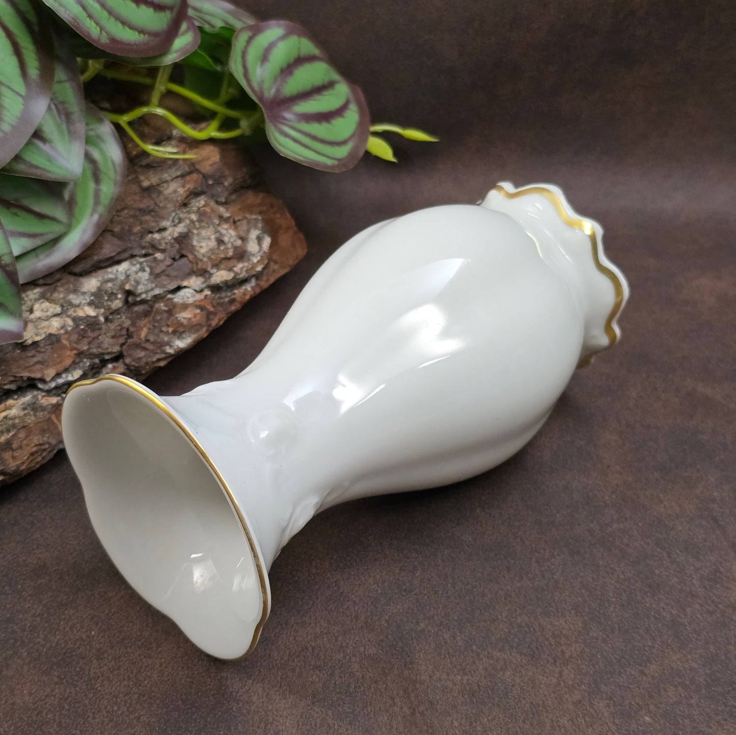 Rosenthal Vase im Rokoko-Stil (ca. 1970), Classic Rose Serie. Mit Goldrand, floralem Dekor & elegantem Fuß – ideal für stilvolle Vintage Deko.
