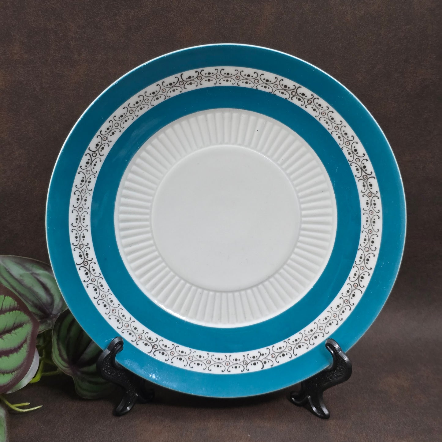 Vintage-Gedeck aus der DDR: Schierholz Plaue, 1960er-Jahre. Ausdrucksstarkes Türkis, stilvoller Kontrast. Ein Must-Have für Sammler & Retro-Liebhaber.