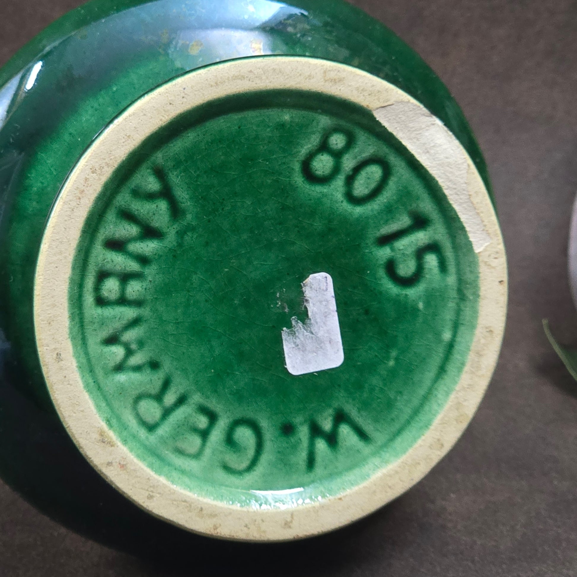 Smaragdgrüner Vintage-Krug von Bay Keramik (1970er). Schön als Vase, Krug oder Sammlerstück. Kleine Makel, viel Charme!