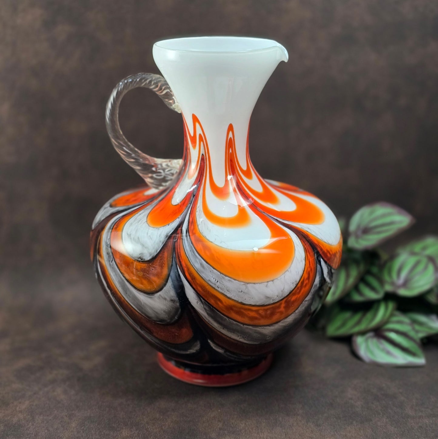 Vintage-Glaskrug von Carlo Moretti – Italienisches Opalglas im Mid-Century-Stil, 1970er. Handgefertigt, imposant & einzigartig. Ein echtes Design-Statement aus Florenz.
