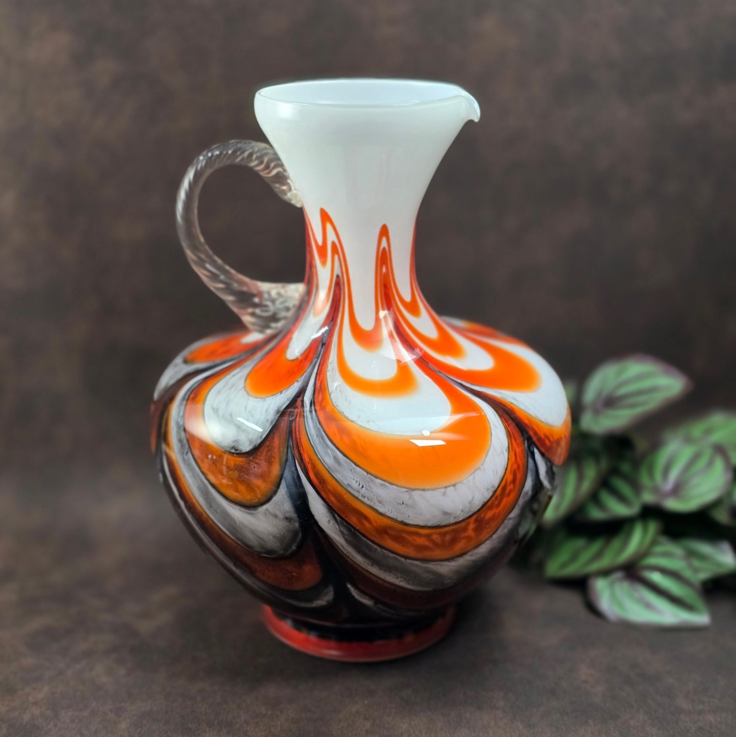 Vintage-Glaskrug von Carlo Moretti – Italienisches Opalglas im Mid-Century-Stil, 1970er. Handgefertigt, imposant & einzigartig. Ein echtes Design-Statement aus Florenz.