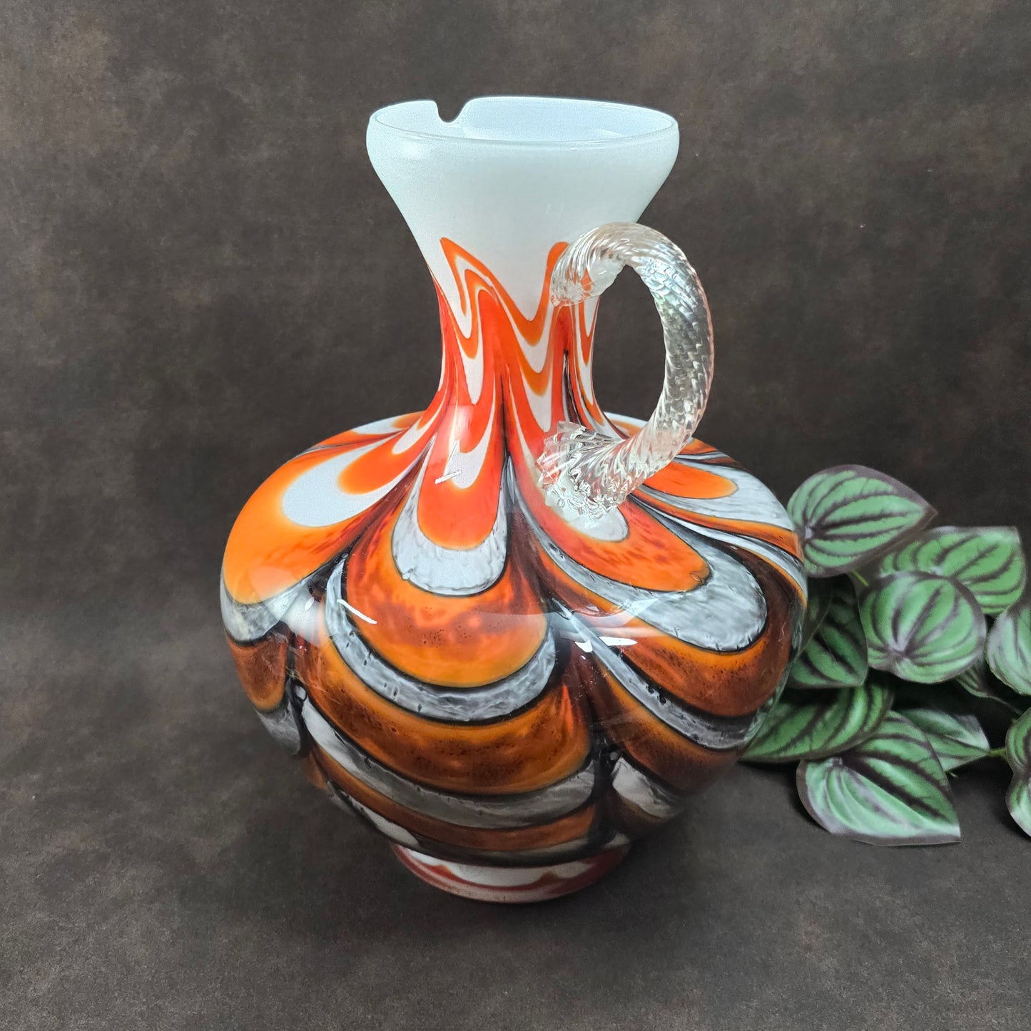 Vintage-Glaskrug von Carlo Moretti – Italienisches Opalglas im Mid-Century-Stil, 1970er. Handgefertigt, imposant & einzigartig. Ein echtes Design-Statement aus Florenz.