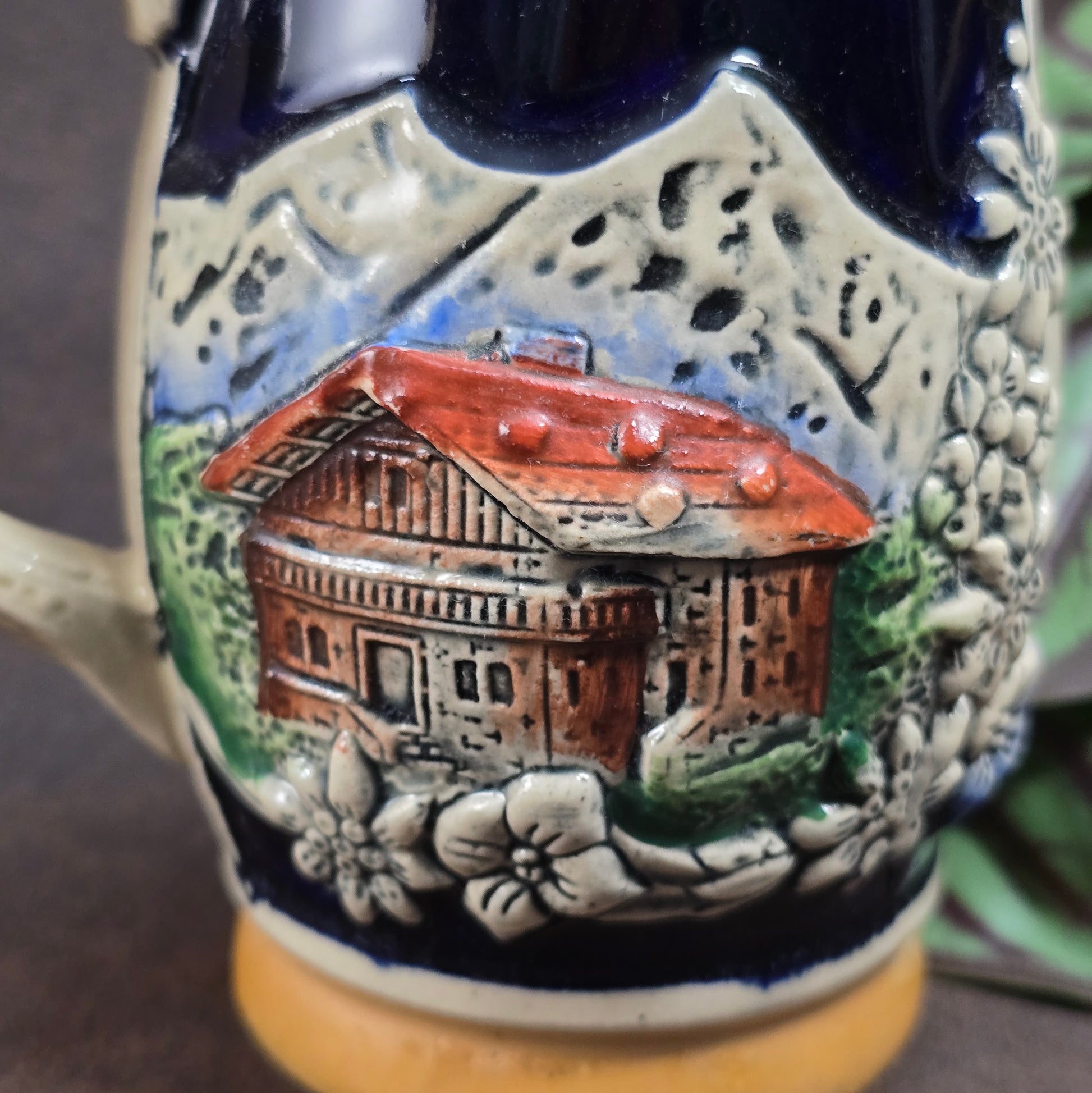 Original Helmstedt-Krug mit Zinndeckel (KING 715), 0,25L – 60er Vintage-Souvenir für Sammler, sehr guter Zustand