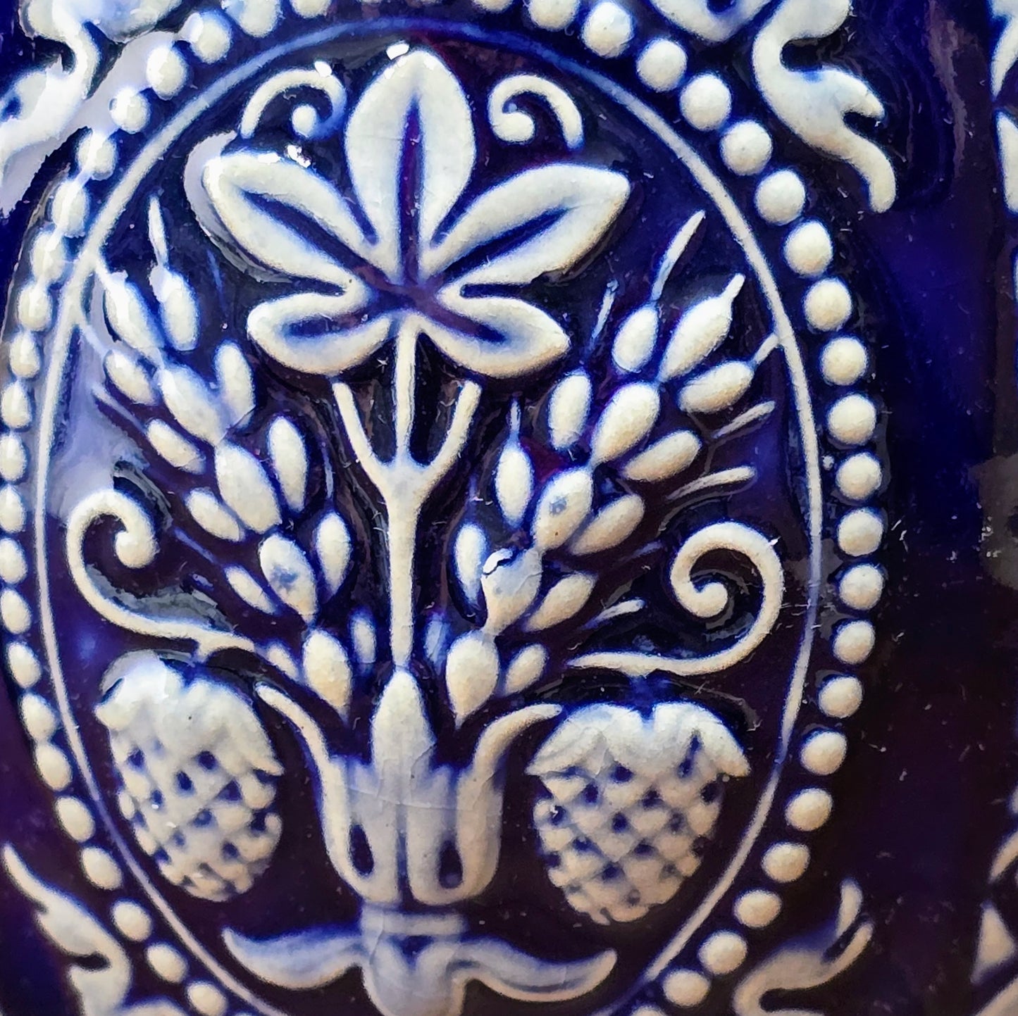 Vintage Bierkrug (0,5L) von Marzi & Remy mit Zinndeckel & Salzglasur – Hopfenmotiv – 70er/80er Jahre – West Germany