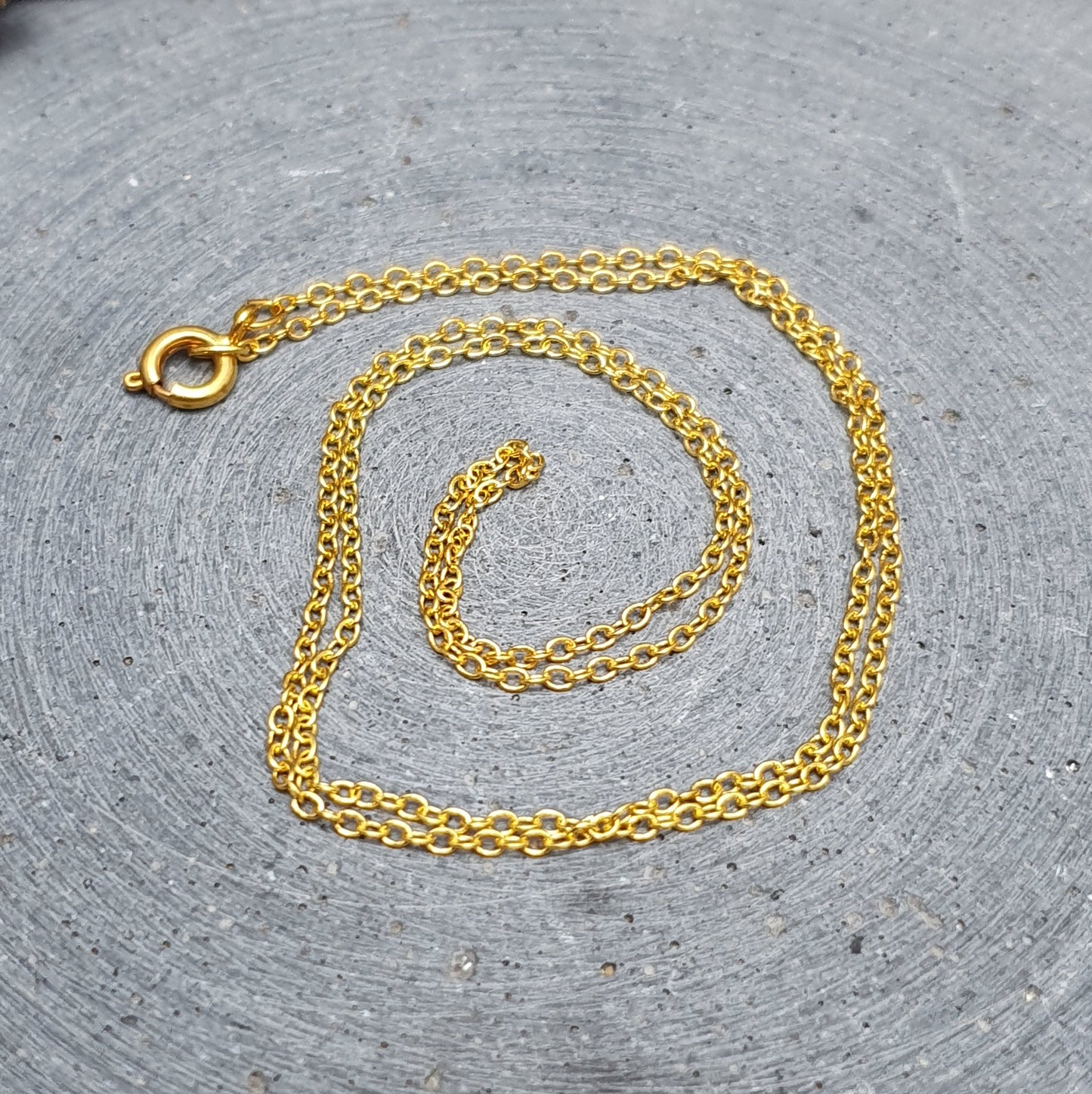 Gliederkette mit Springringverschluß vergoldet
