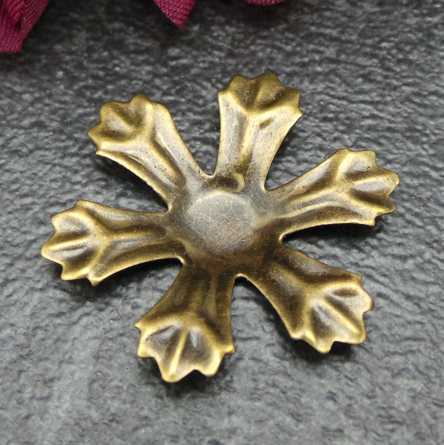 6 Ornamente, Schneeflocke, antik Bronzefarbig