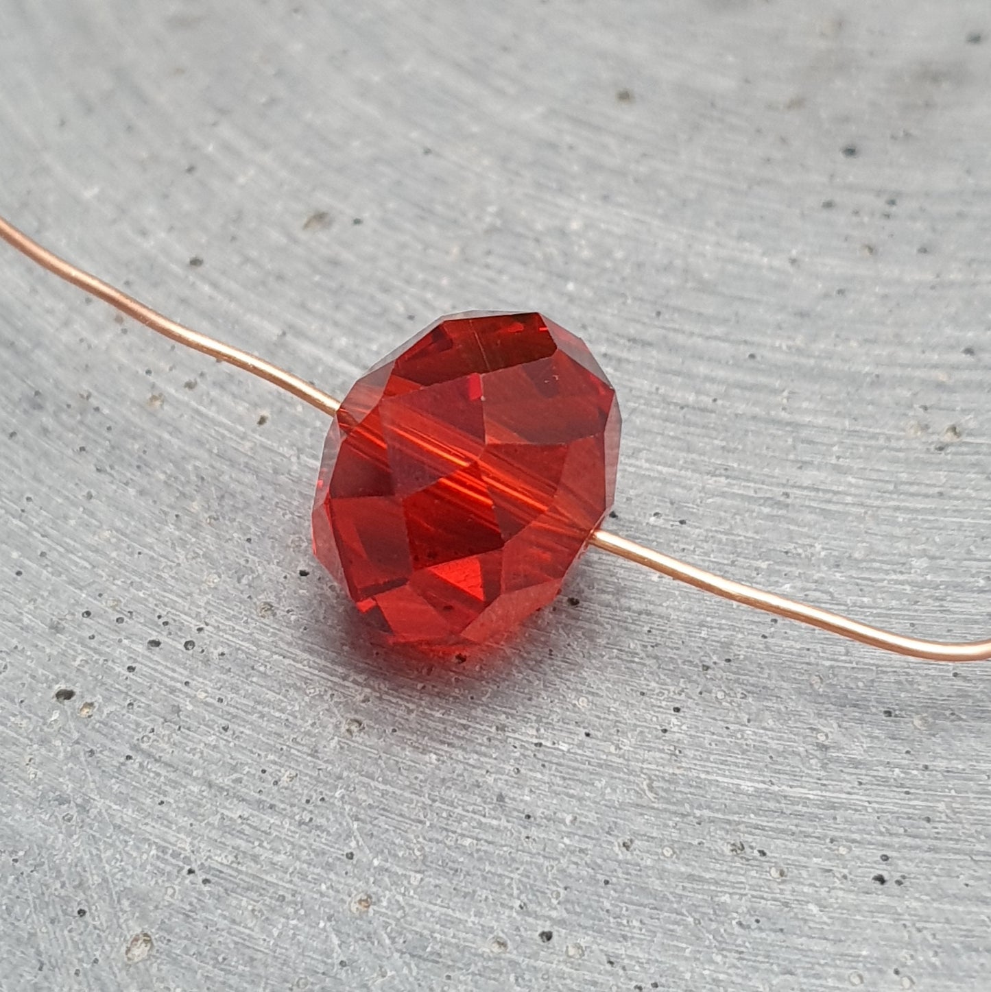 1x große Kristallglasperle Rondell, polished, mit 15mm Durchmesser