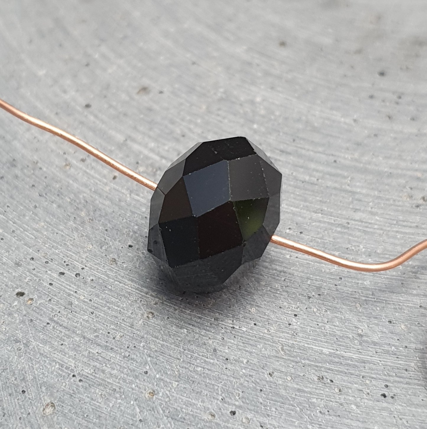 1x große Kristallglasperle Rondell, polished, mit 15mm Durchmesser