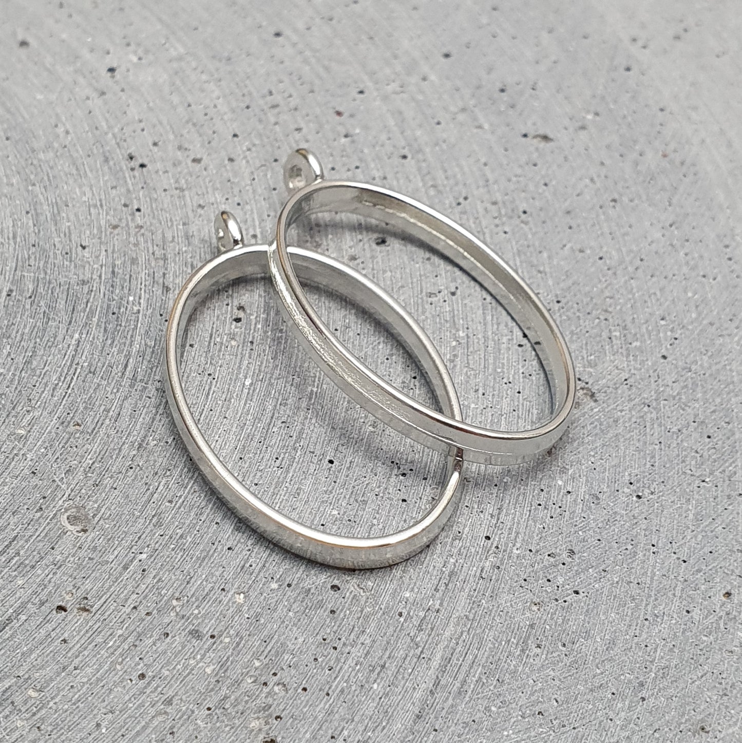 2x Lünette Anhänger Oval, für Resin, 38mm