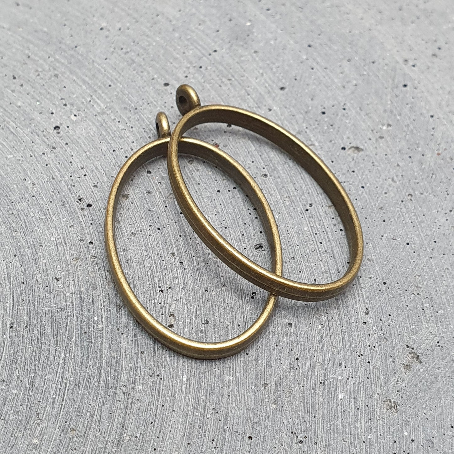 2x Lünette Anhänger Oval, für Resin, 38mm