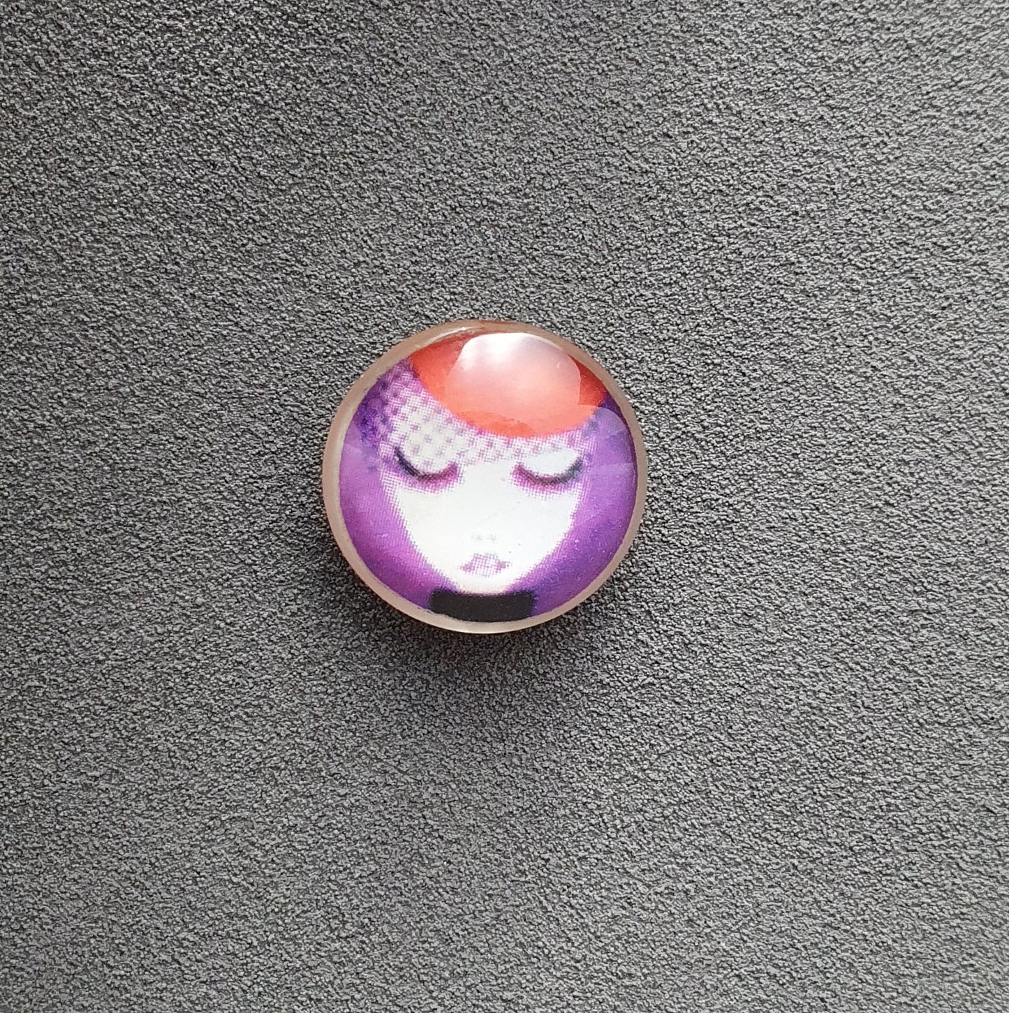 Cabochon aus Glas mit Motiv 16mm