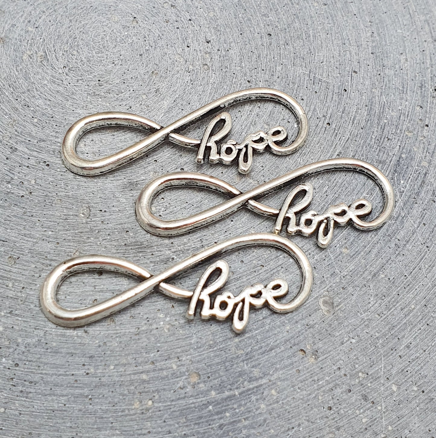 3 Verbinder Infinity für Armbänder, Hope