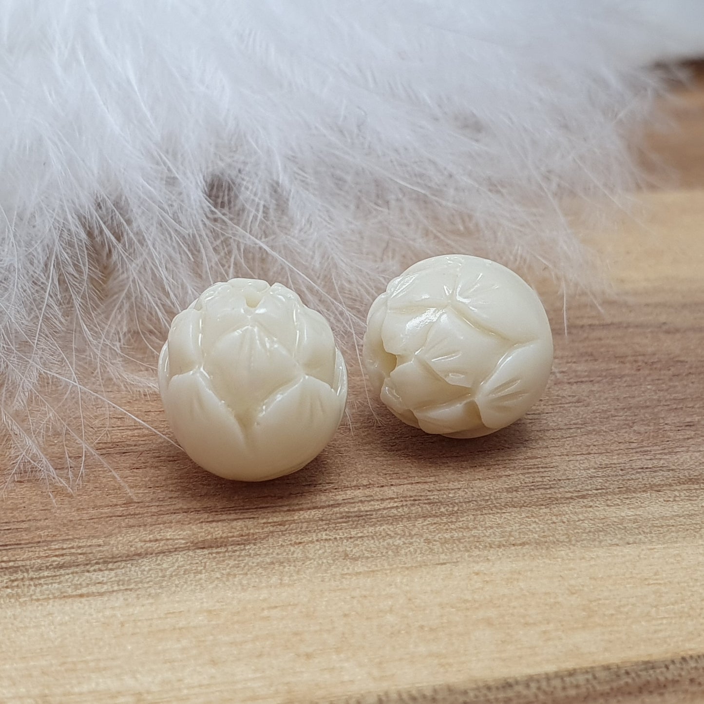 Perlen Resin Weiß Lotusblüte