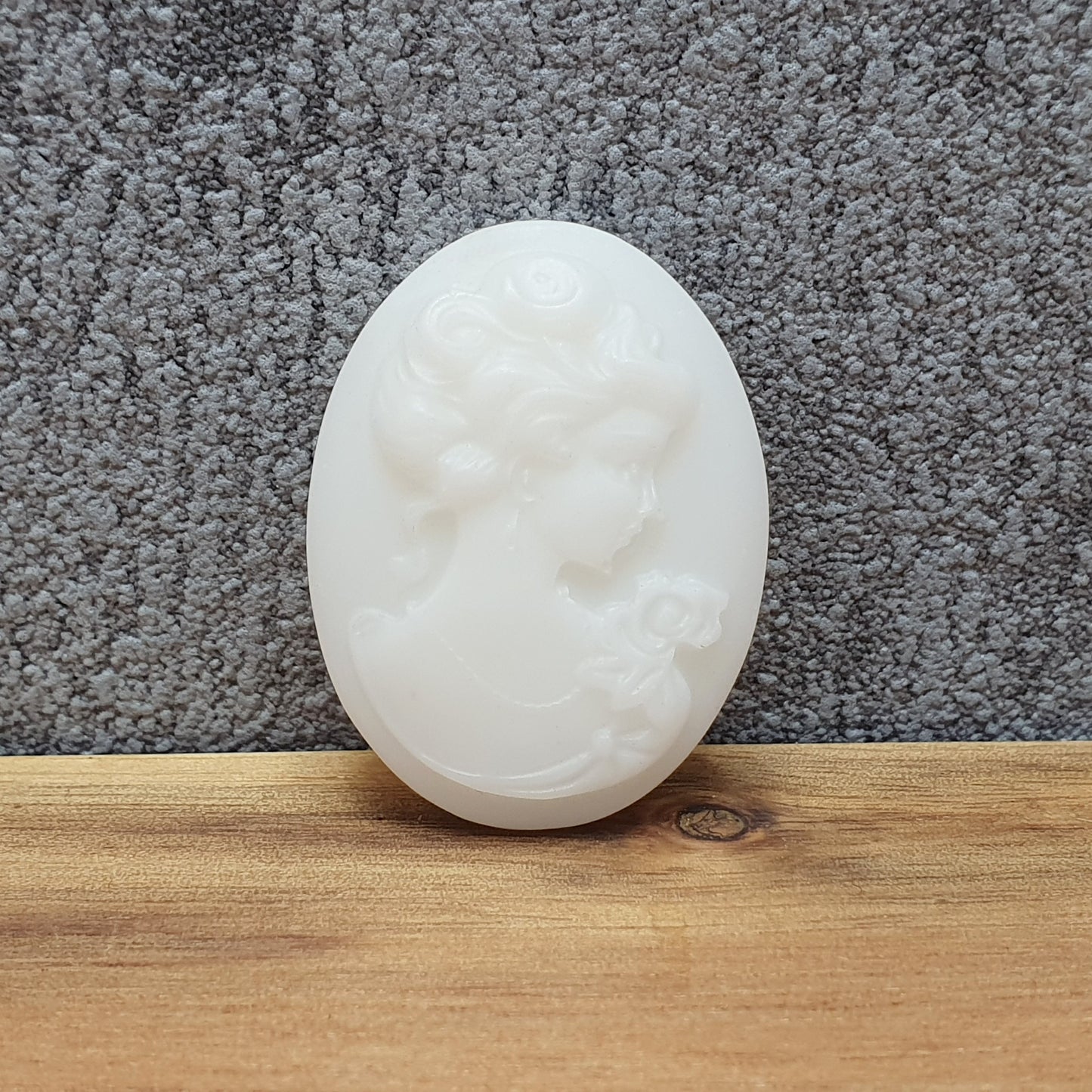 Cabochon Resin Weiß Oval