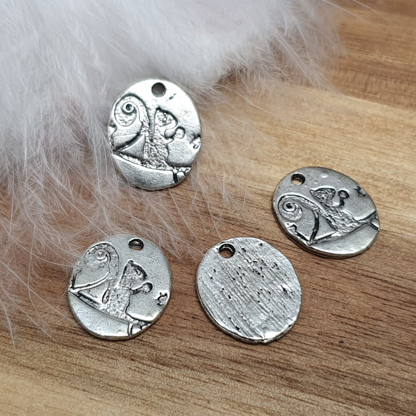 5 Anhänger, Tag, Eichhörnchen, 14mm, antik silberfarbig, Schmuck basteln