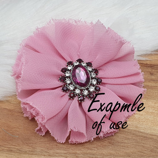 Stoffrosette, 70mm, Altrosa, Applikation, Kreativbedarf