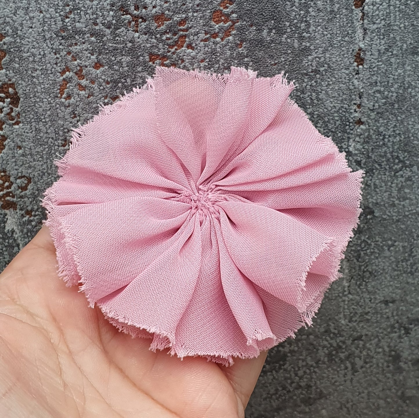 Stoffrosette, 70mm, Altrosa, Applikation, Kreativbedarf