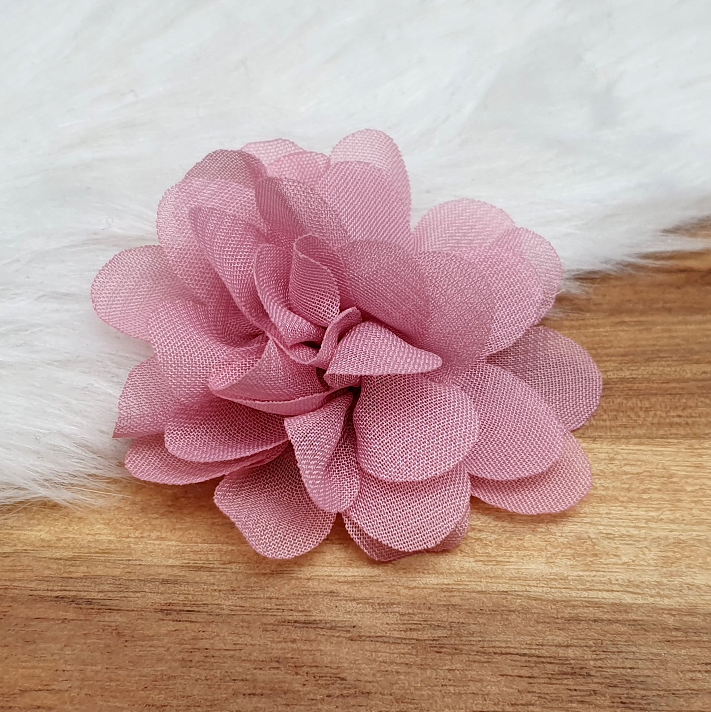 Blume aus Stoff, 50mm, Altrosa, Applikation, Kreativbedarf