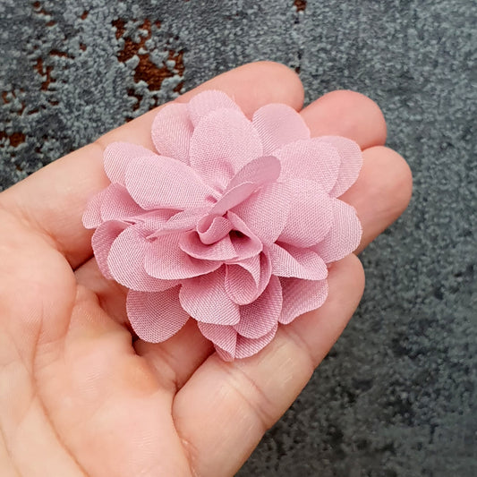 Blume aus Stoff, 50mm, Altrosa, Applikation, Kreativbedarf