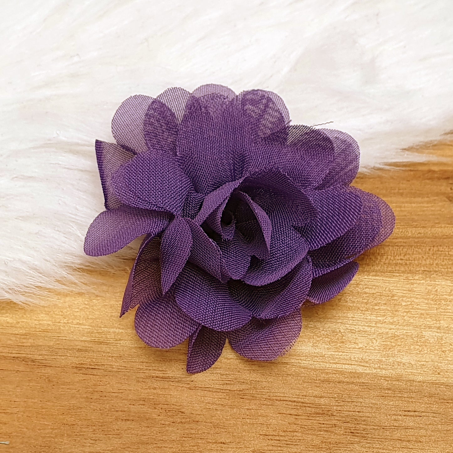Blume aus Stoff, 50mm, Lila, Applikation, Kreativbedarf