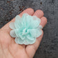 Blume aus Stoff, 50mm, Mint, Applikation, Kreativbedarf